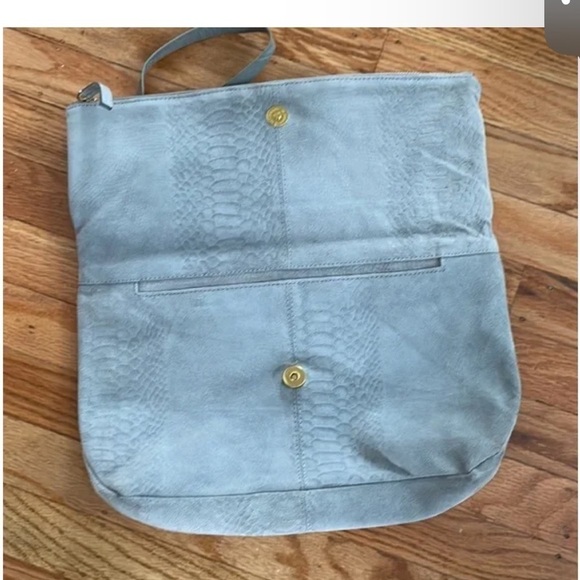 Topshop Suede Clutch/Crossbody.   Grey excellent condition. - Picture 3 of 9